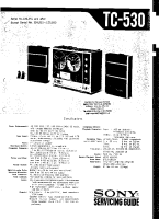 Sony TC-530 - Service Manual